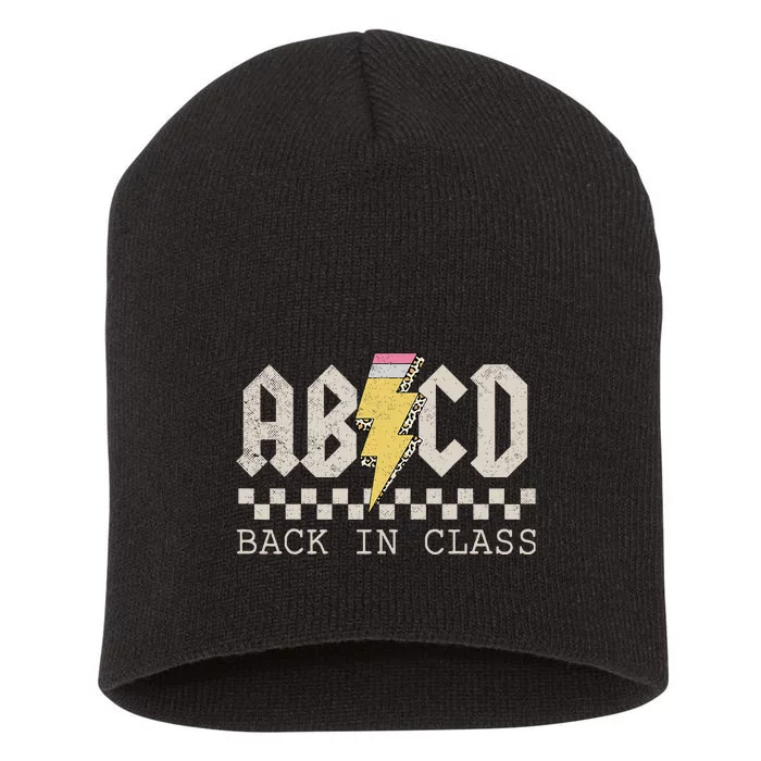 Rock Back To School ABCD Back In Class Teachers Short Acrylic Beanie