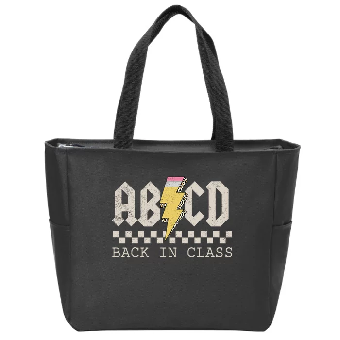 Rock Back To School ABCD Back In Class Teachers Zip Tote Bag