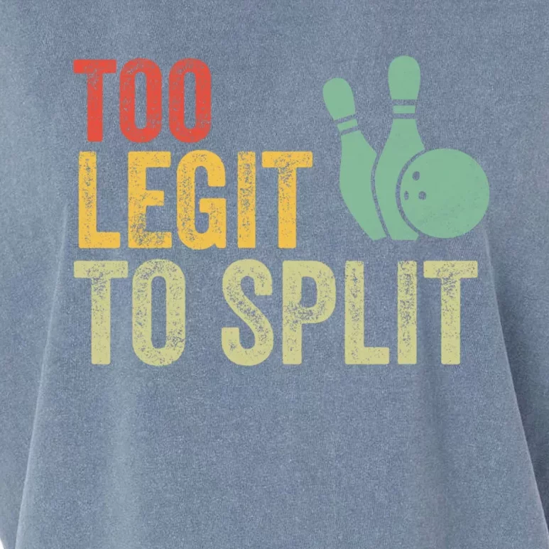 Retro Bowling Too Legit To Split Funny Bowling Lover Garment-Dyed Women's Muscle Tee