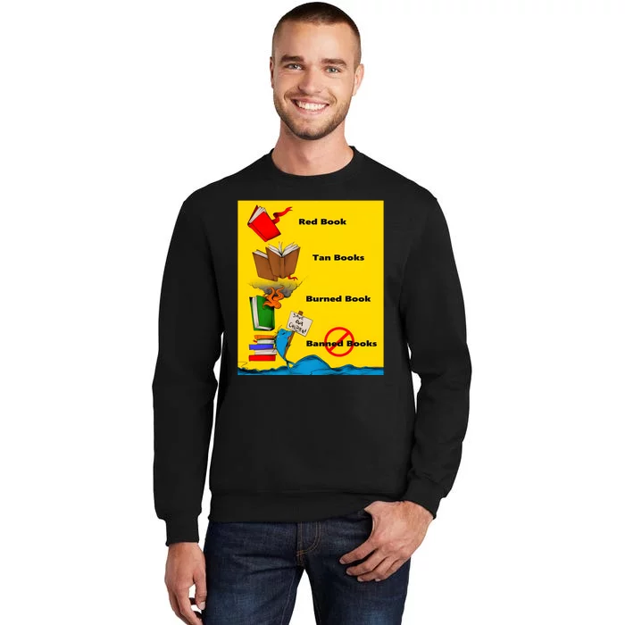 Red Book Tan Books Burned Banned Books Sweatshirt