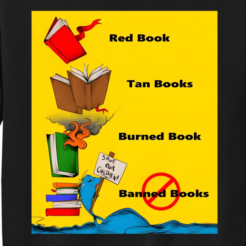 Red Book Tan Books Burned Banned Books Sweatshirt