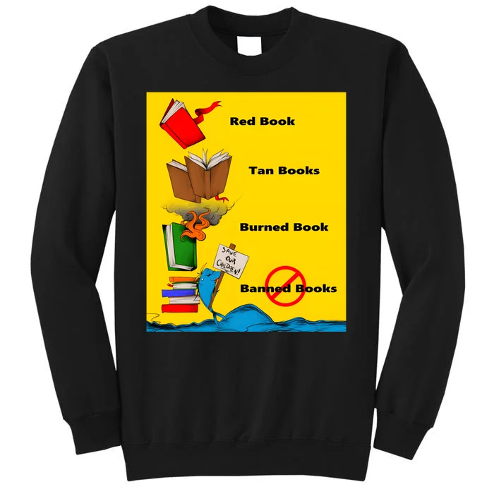 Red Book Tan Books Burned Banned Books Sweatshirt