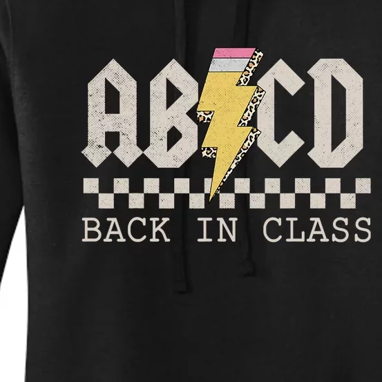 Rock Back To School ABCD Back In Class Boy Girl Teachers Women's Pullover Hoodie