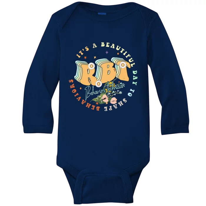 Registered Behavior Technician Rbt Behavior Therapist Aba Baby Long Sleeve Bodysuit