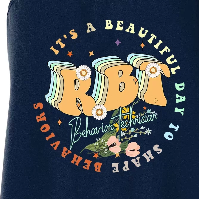 Registered Behavior Technician Rbt Behavior Therapist Aba Women's Racerback Tank