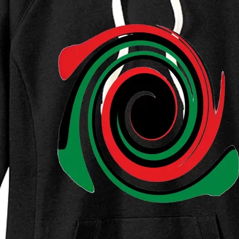 Red Blood That Unites Black African Nation Green Vibrant Gift Women's Fleece Hoodie