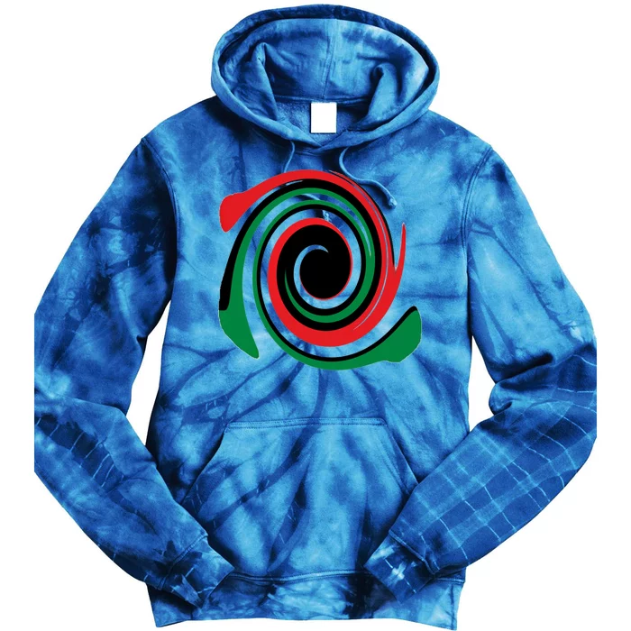 Red Blood That Unites Black African Nation Green Vibrant Gift Tie Dye Hoodie