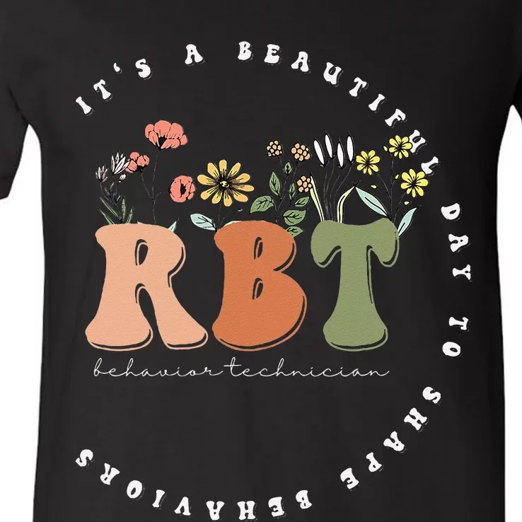 Registered Behavior Technician RBT Behavior Therapist ABA V-Neck T-Shirt