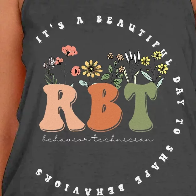 Registered Behavior Technician RBT Behavior Therapist ABA Women's Knotted Racerback Tank