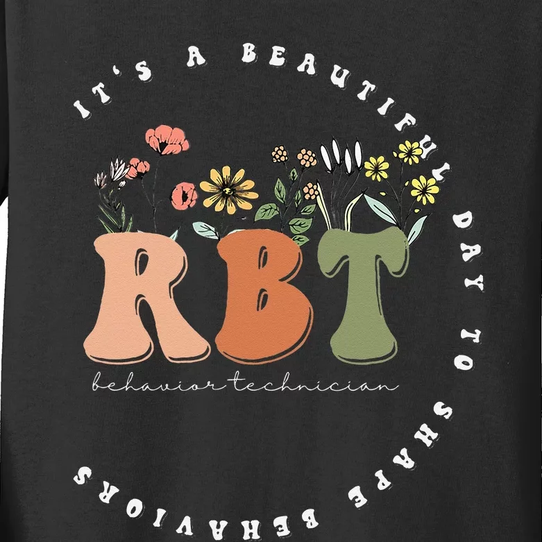 Registered Behavior Technician RBT Behavior Therapist ABA Kids Long Sleeve Shirt