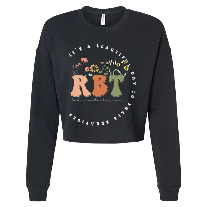 Registered Behavior Technician RBT Behavior Therapist ABA Cropped Pullover Crew