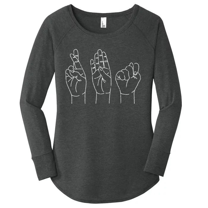 Registered Behavior Technician Sign Language ASL RBT Women's Perfect Tri Tunic Long Sleeve Shirt