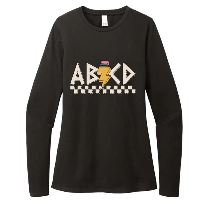 Rock Back To School ABCD Back In Class Teachers Boy Girl Womens CVC Long Sleeve Shirt