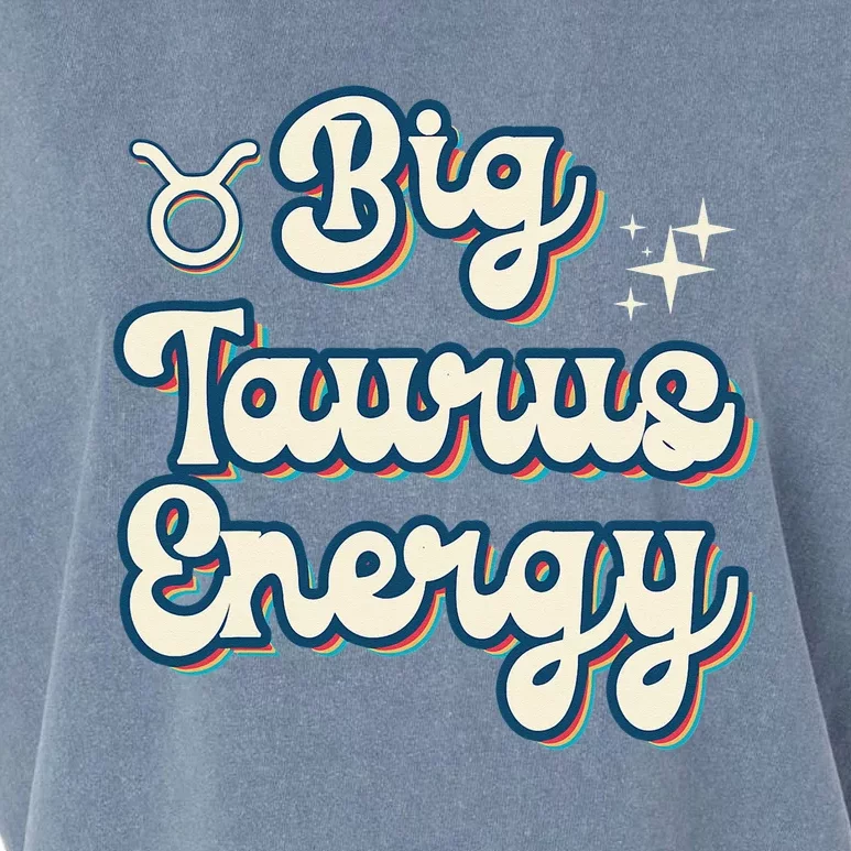 Retro Big Taurus Energy Zodiac Sign Astrology Birthday Garment-Dyed Women's Muscle Tee