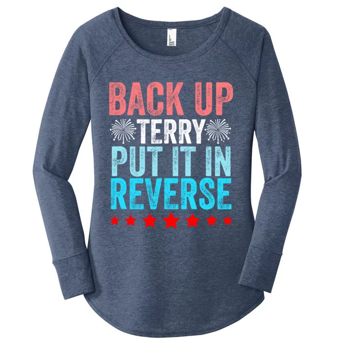 Retro Back Up Terry Put It In Reverse 4th Of July Fireworks Women's Perfect Tri Tunic Long Sleeve Shirt