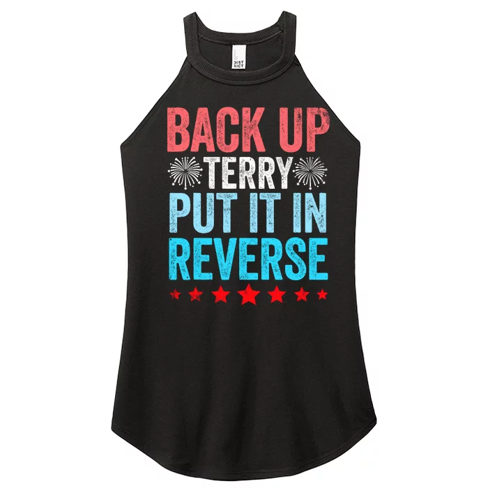 Retro Back Up Terry Put It In Reverse 4th Of July Fireworks Women’s Perfect Tri Rocker Tank