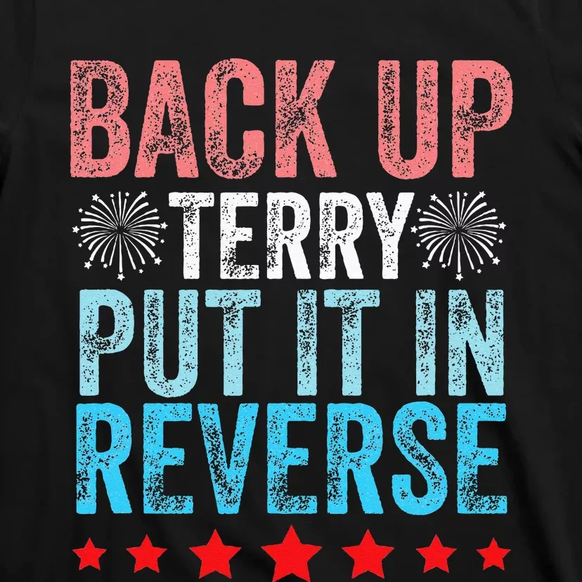 Retro Back Up Terry Back It Up Terry 4th of July Fireworks T-Shirt