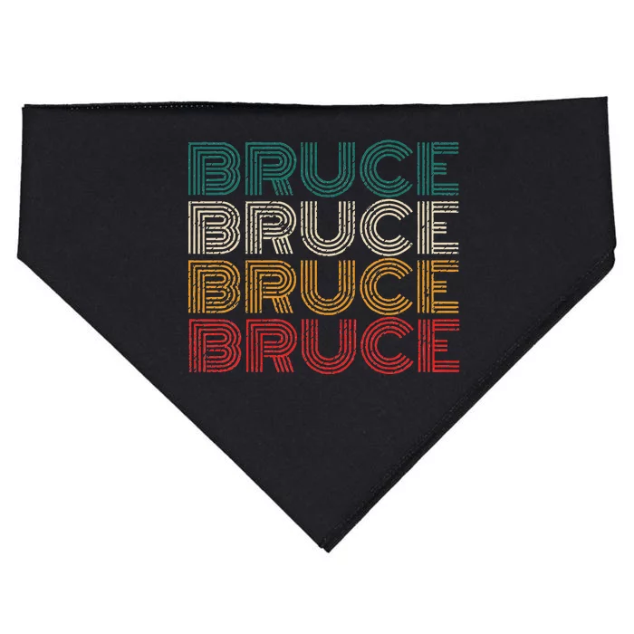 Retro Bruce Vintage Distressed Style USA-Made Doggie Bandana