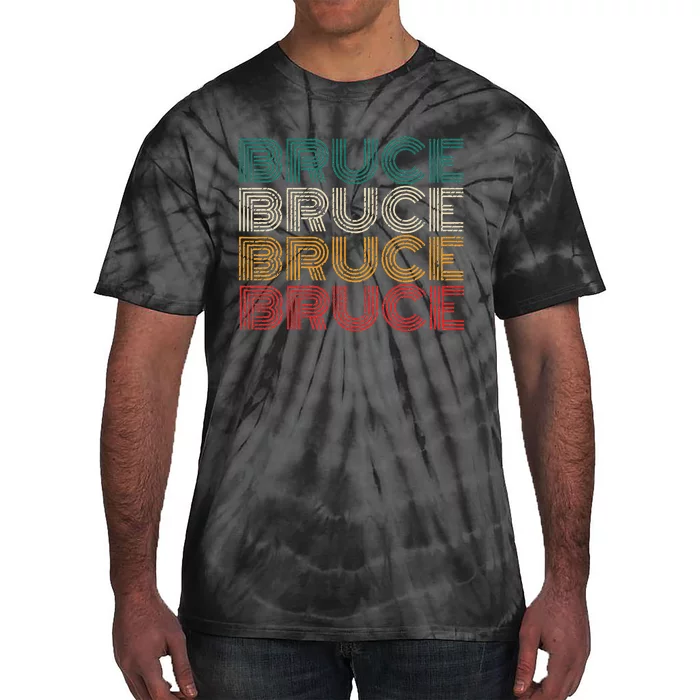 Retro Bruce Vintage Distressed Style Tie-Dye T-Shirt