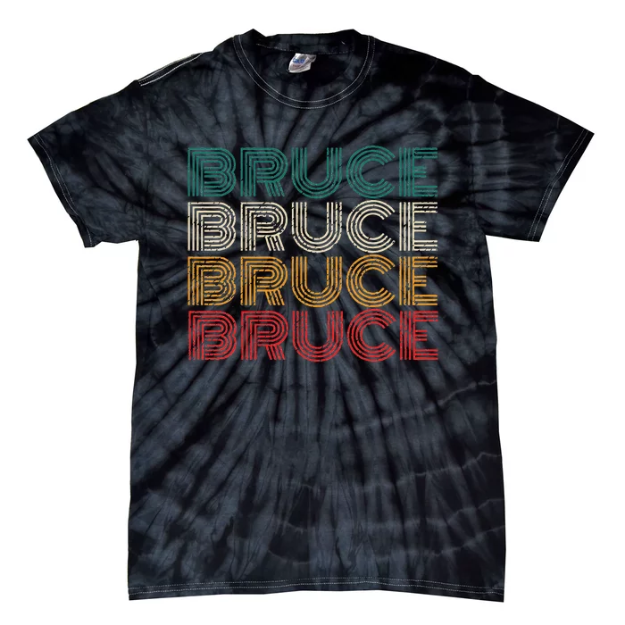 Retro Bruce Vintage Distressed Style Tie-Dye T-Shirt