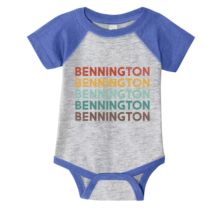 Retro Bennington Vermont Cool Gift Infant Baby Jersey Bodysuit