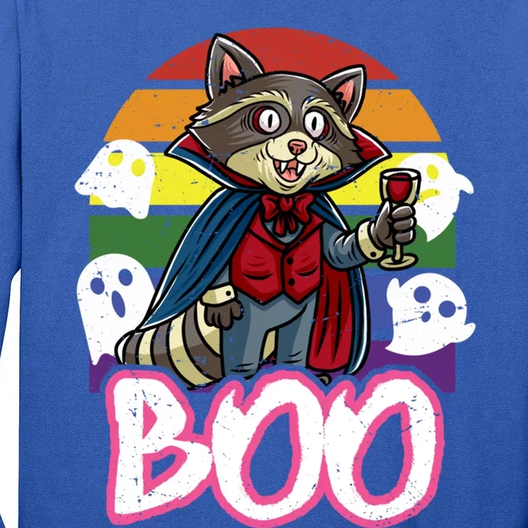 Raccoon Boo Vampire Trick Or Treat Halloween Costume Great Gift Tall Long Sleeve T-Shirt