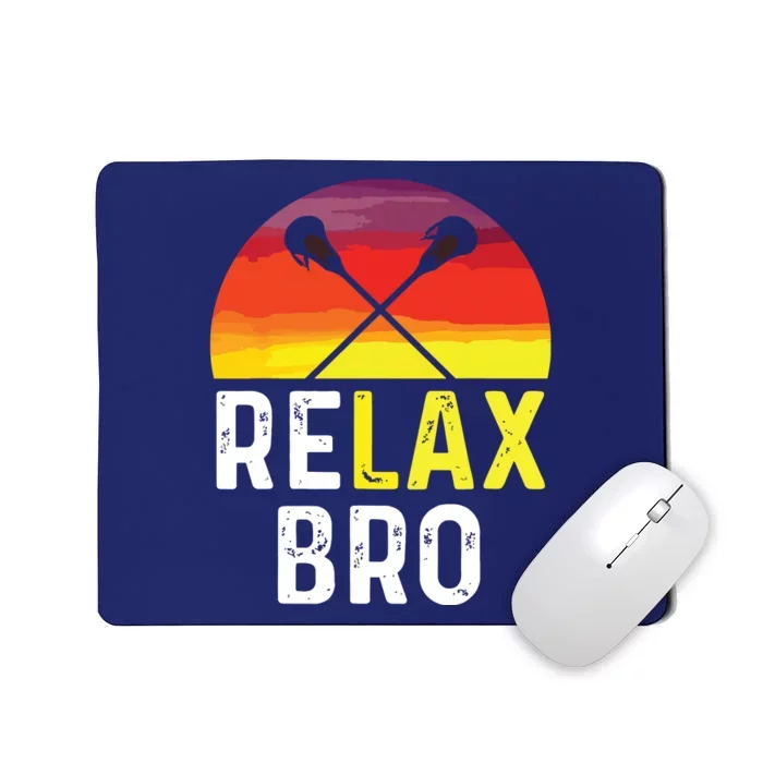 RELAX BRO! Vintage Surf Sun Design Lacrosse Mousepad