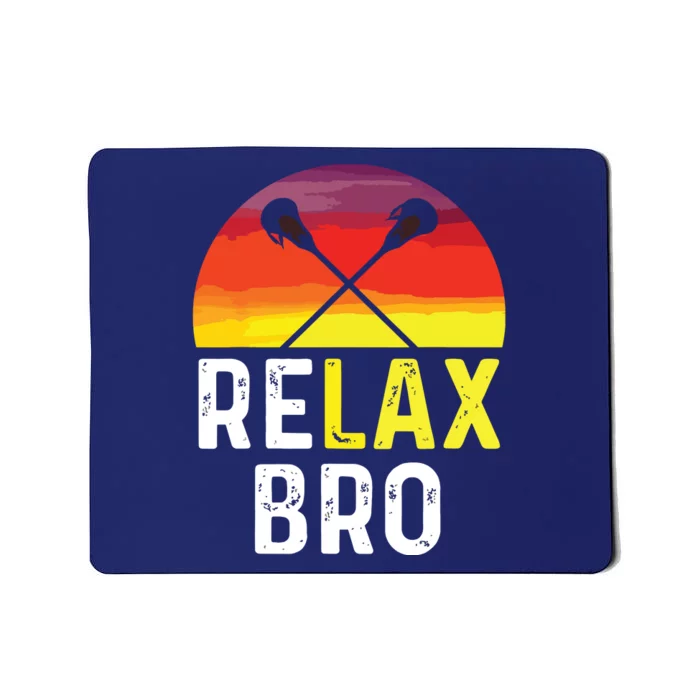 RELAX BRO! Vintage Surf Sun Design Lacrosse Mousepad