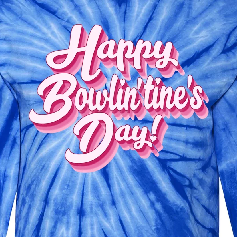 Retro Bowling Valentines Gift Tie-Dye Long Sleeve Shirt