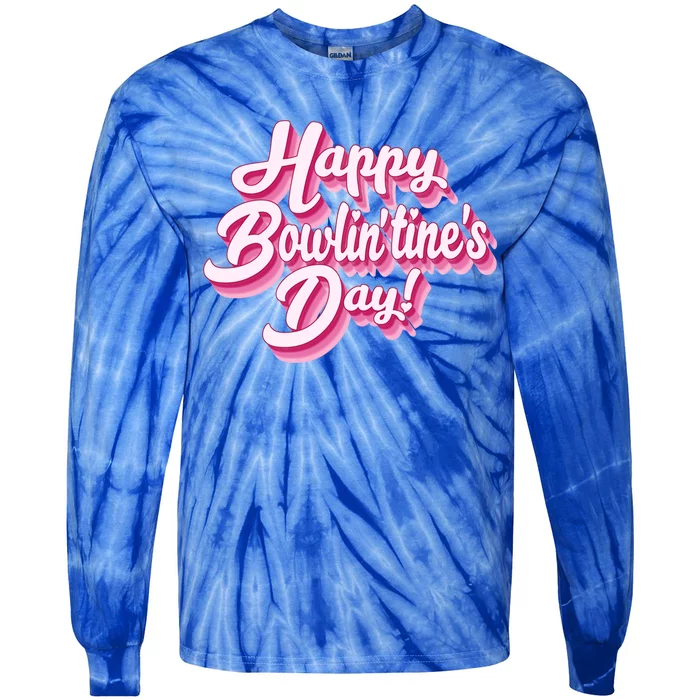 Retro Bowling Valentines Gift Tie-Dye Long Sleeve Shirt