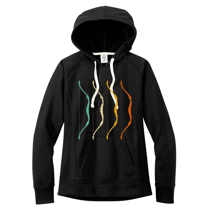 Recurve Bow Vintage Hunting Retro Archery Women's Fleece Hoodie