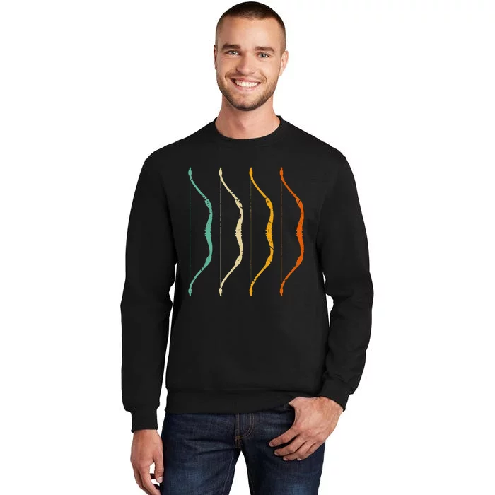 Recurve Bow Vintage Hunting Retro Archery Tall Sweatshirt