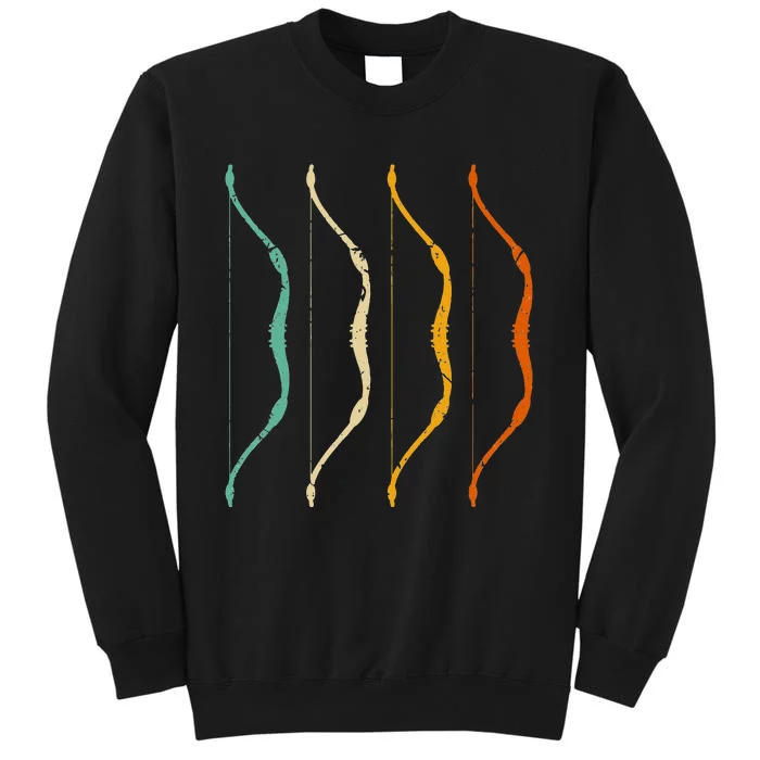 Recurve Bow Vintage Hunting Retro Archery Tall Sweatshirt