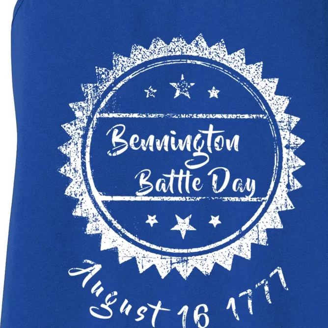 Retro Bennington Vermont Battle Day Rememberance Aug 17 1775 Gift Women's Racerback Tank