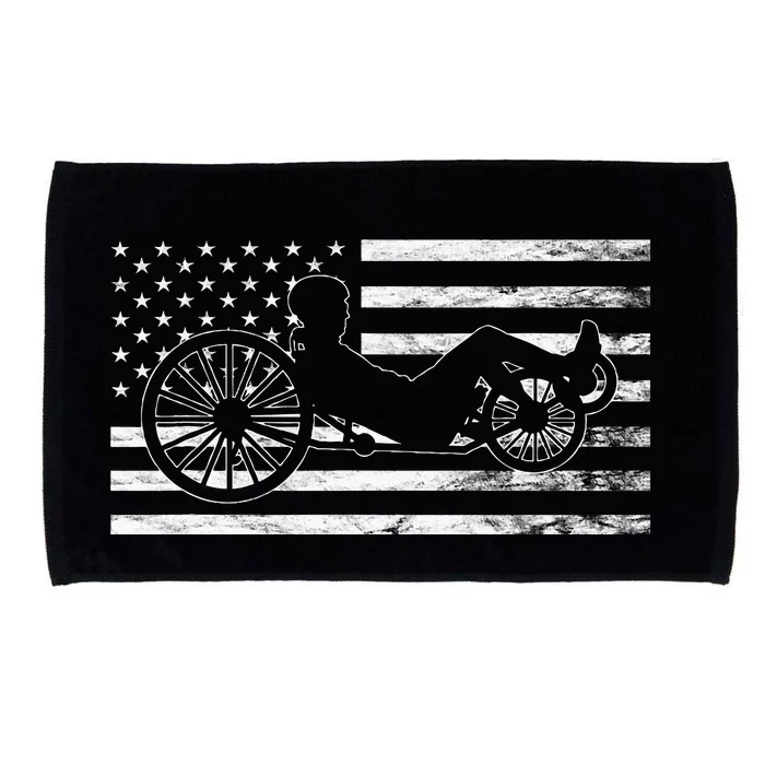 Recumbent Bike Vintage American Flag Triker Recumbent Trike Microfiber Hand Towel