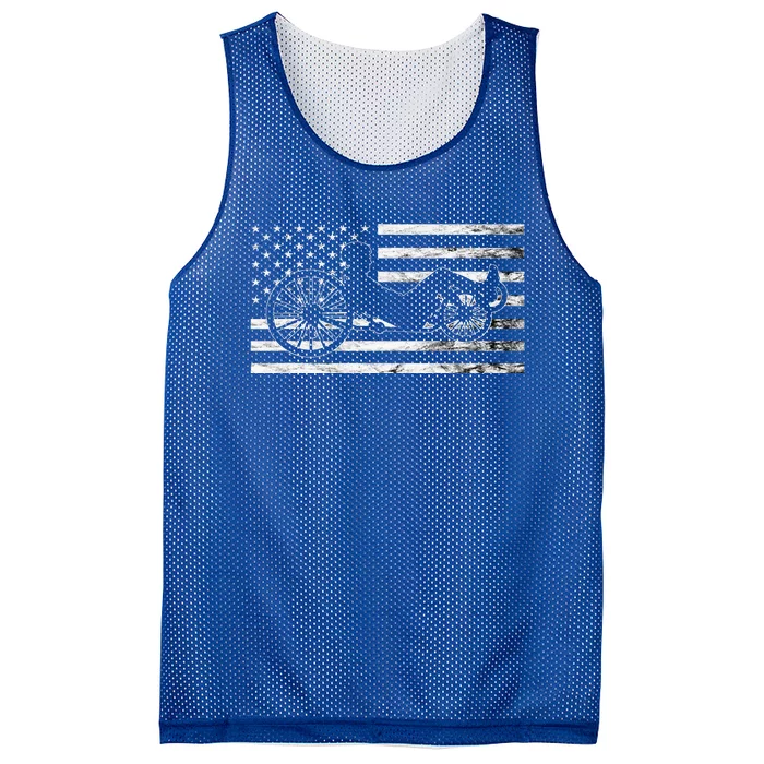 Recumbent Bike Vintage American Flag Triker Recumbent Trike Mesh Reversible Basketball Jersey Tank