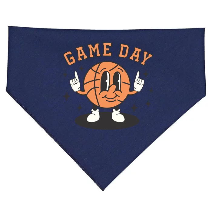 Retro Basketball Vintage Game Day Basketball Player Wo USA-Made Doggie Bandana