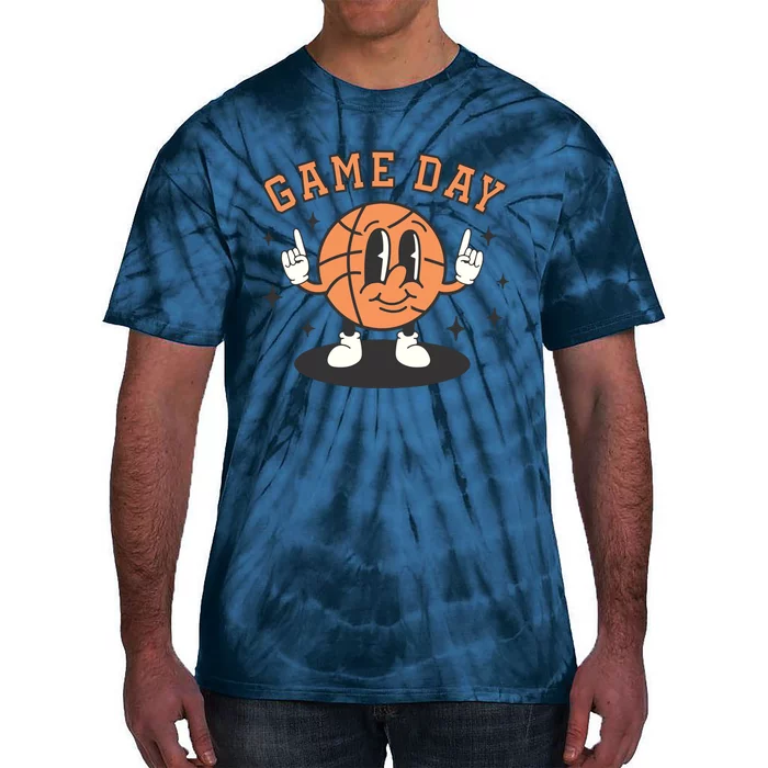 Retro Basketball Vintage Game Day Basketball Player Wo Tie-Dye T-Shirt