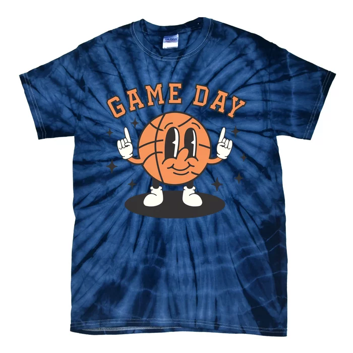 Retro Basketball Vintage Game Day Basketball Player Wo Tie-Dye T-Shirt