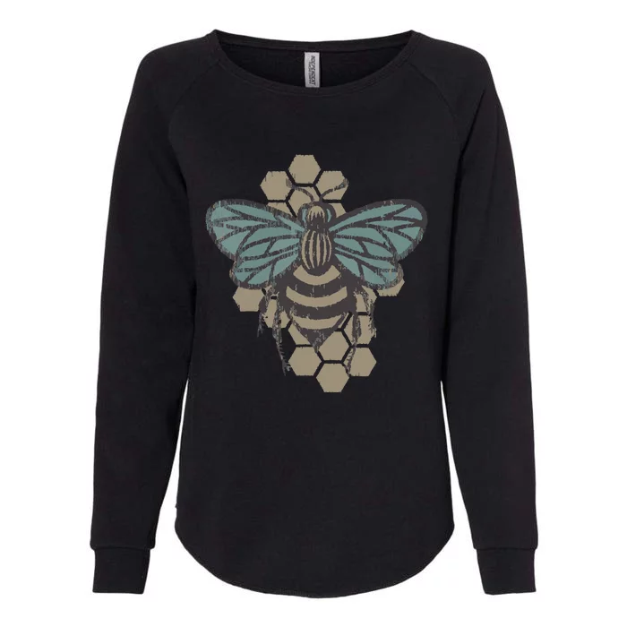 Retro Beekeeper Vintage Save The Bees Bumblebee Womens California Wash Sweatshirt