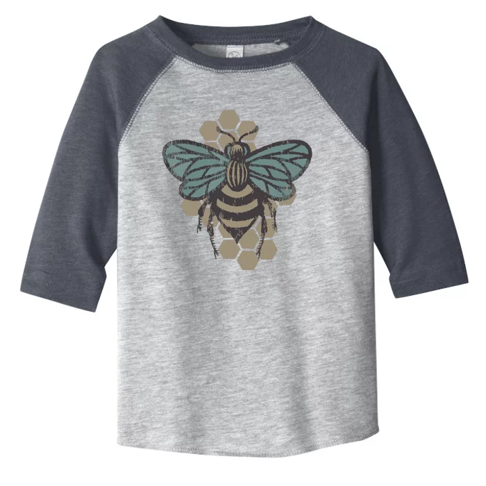 Retro Beekeeper Vintage Save The Bees Bumblebee Toddler Fine Jersey T-Shirt