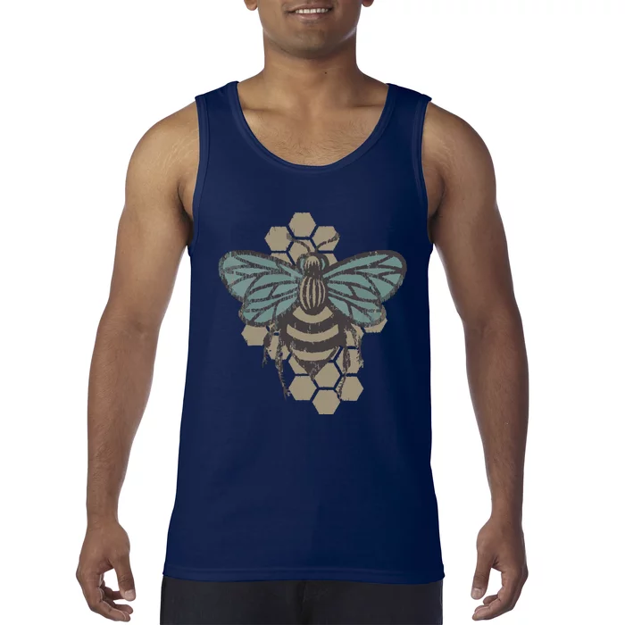 Retro Beekeeper Vintage Save The Bees Bumblebee Tank Top