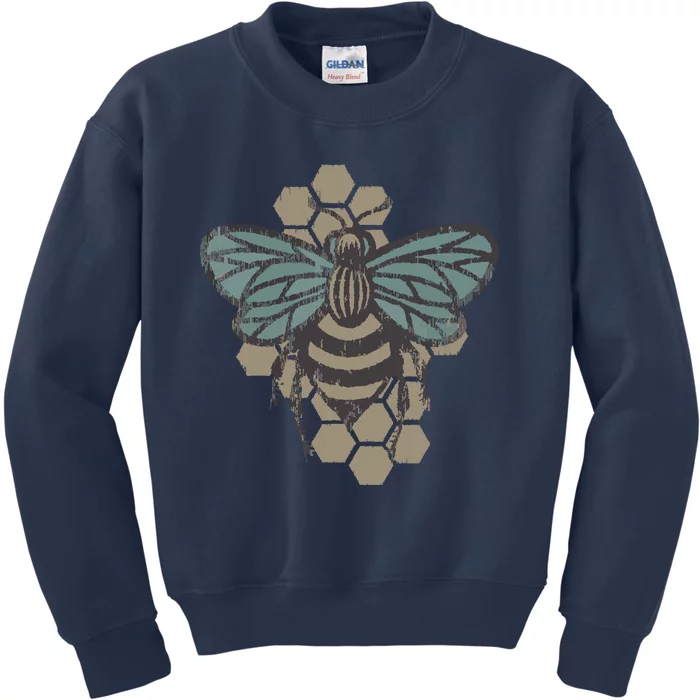 Retro Beekeeper Vintage Save The Bees Bumblebee Kids Sweatshirt