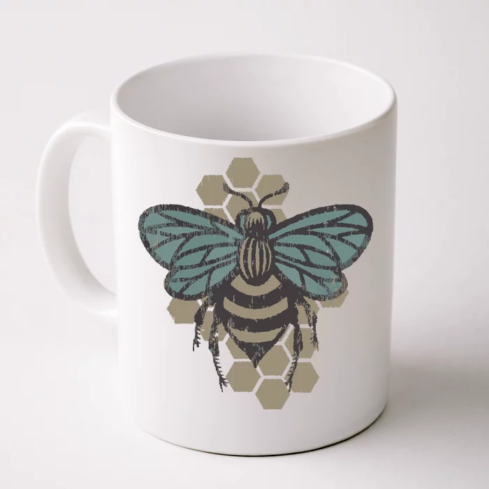 Retro Beekeeper Vintage Save The Bees Bumblebee Front & Back Coffee Mug