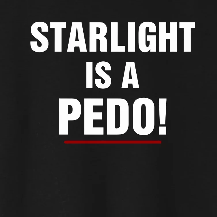 Rob Benedict Wearing Starlight Is A Pedo Women's Crop Top Tee