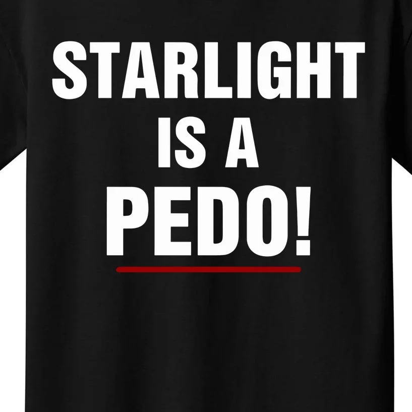 Rob Benedict Wearing Starlight Is A Pedo Kids T-Shirt