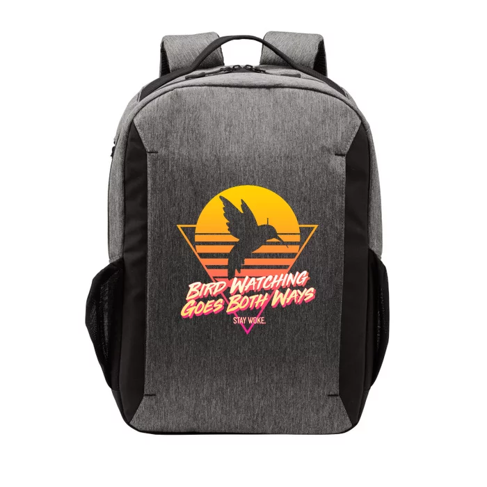 Retro Bird Watching Goes Both Ways Vector Backpack