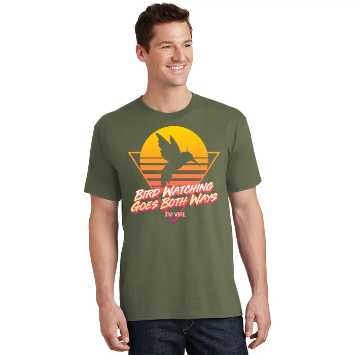 Retro Bird Watching Goes Both Ways T-Shirt