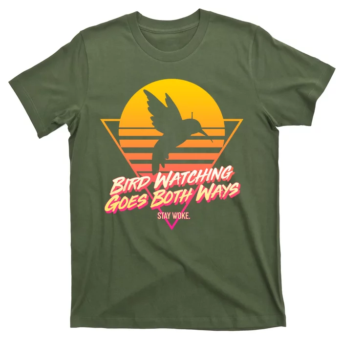 Retro Bird Watching Goes Both Ways T-Shirt