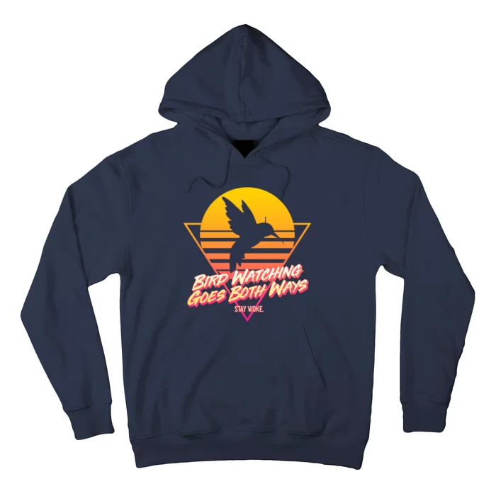 Retro Bird Watching Goes Both Ways Hoodie